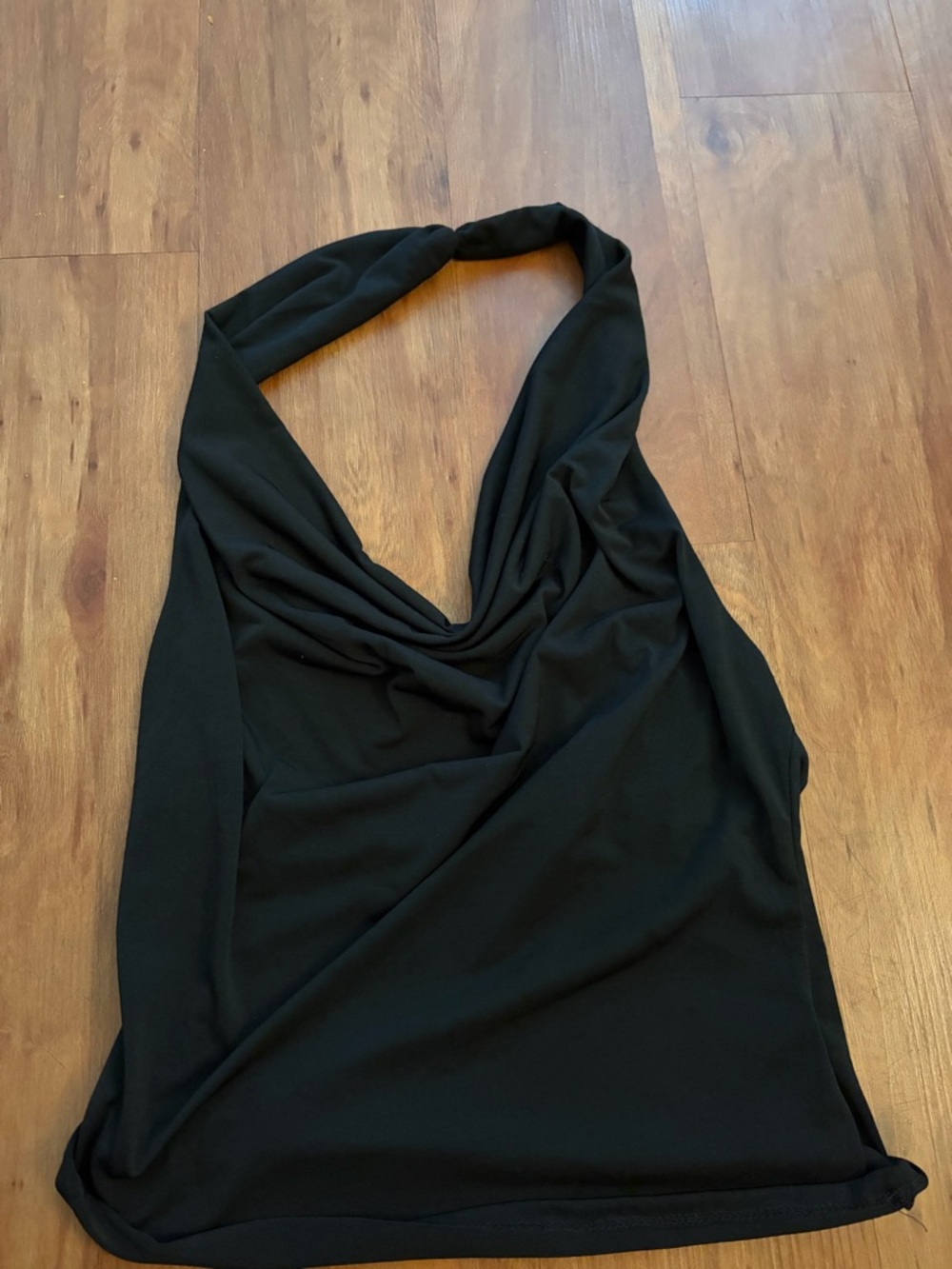 silence + noise Black One-Shoulder Cowl Dress